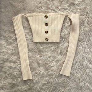 F21 Off the Shoulder Sweater Top